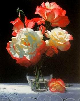  Still life floral, all kinds of reality flowers oil painting  53